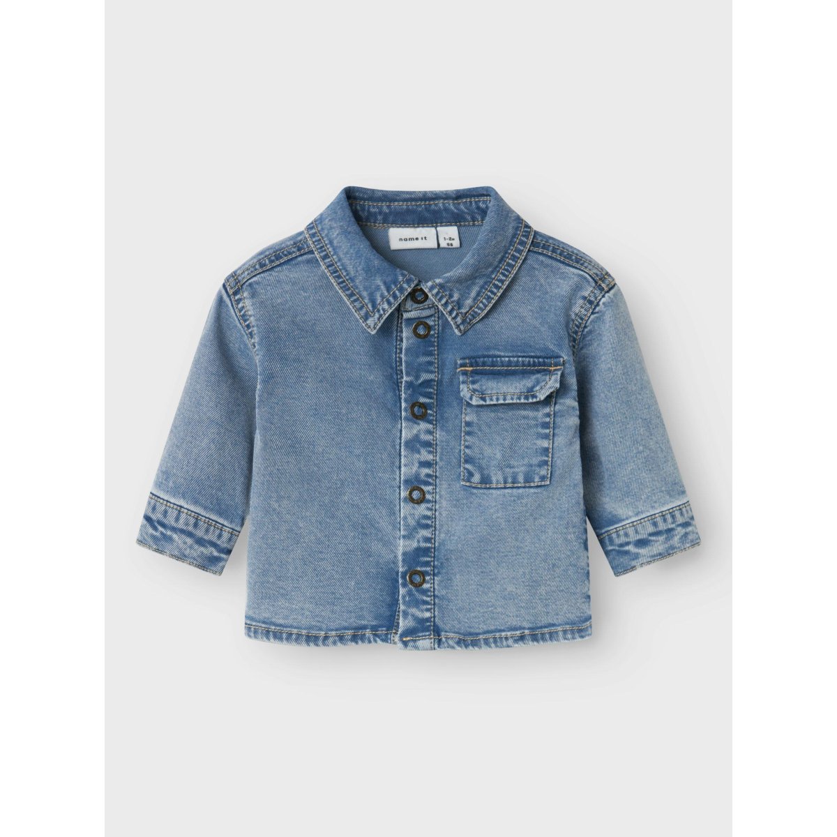 Name It – Skjorte – Knud – Medium Blue Denim - Billede 2