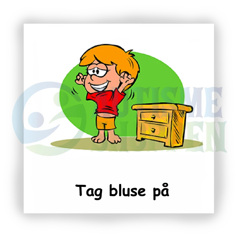 Piktogram: T-shirt, dreng, visualiseringshjælpemiddel til autister