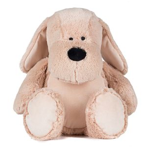 Sød hunde bamse med tekst på mave